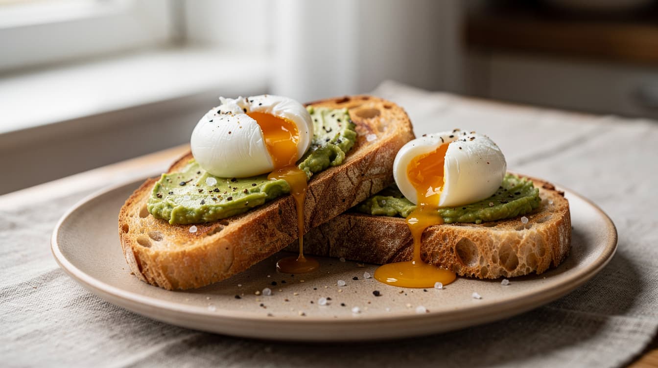 Foto: Ägg- och avokadotoast på surdeg