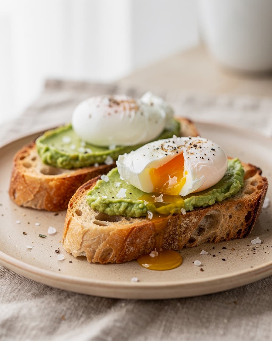 Foto: Ägg- och avokadotoast på surdeg