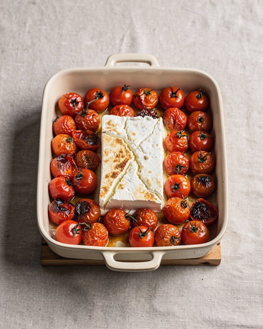 Steg 3: Baka i 20 minuter tills fetan är mjuk och tomaterna spruckit.