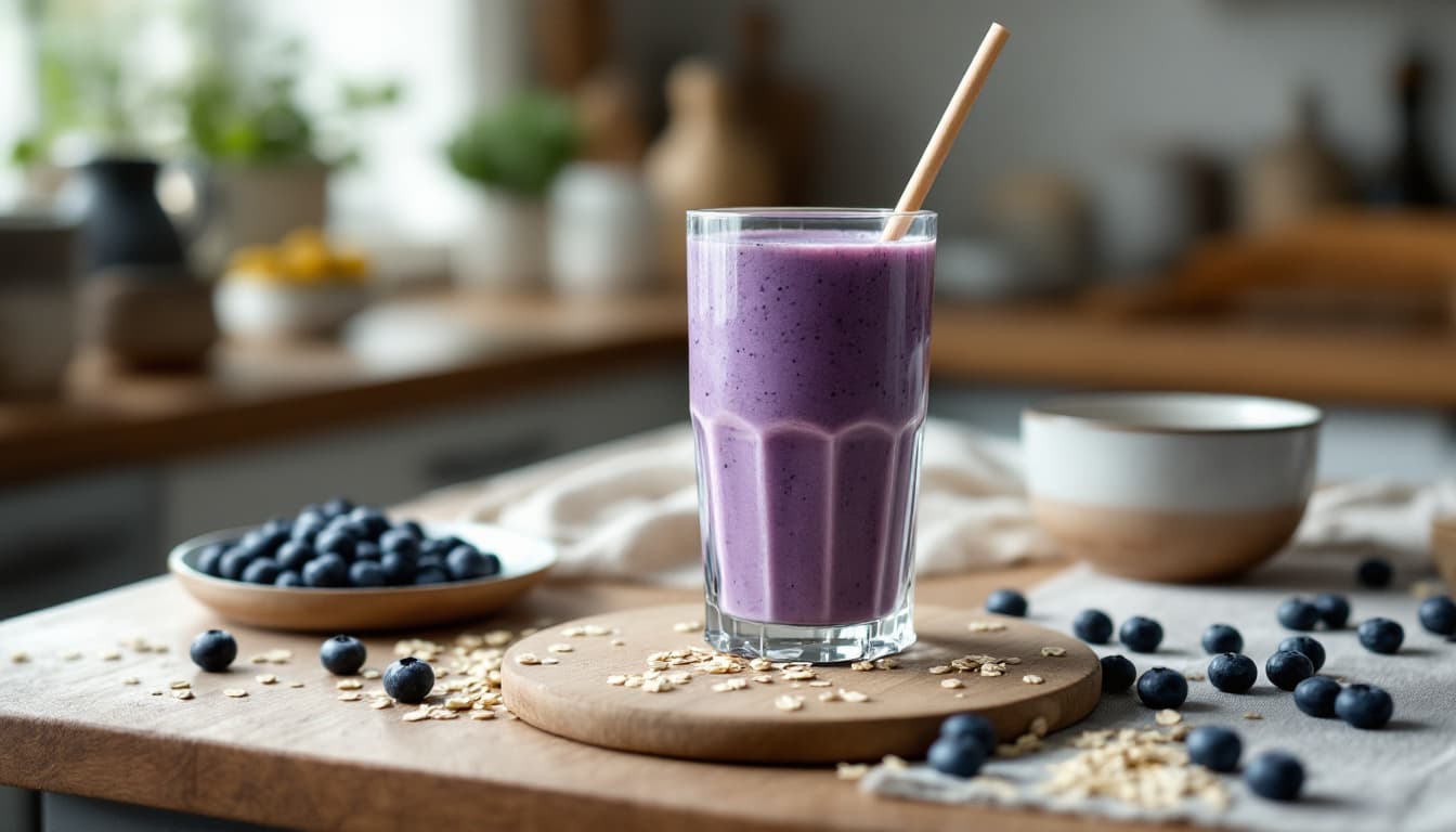 Foto: Blåbärs- och havreshake