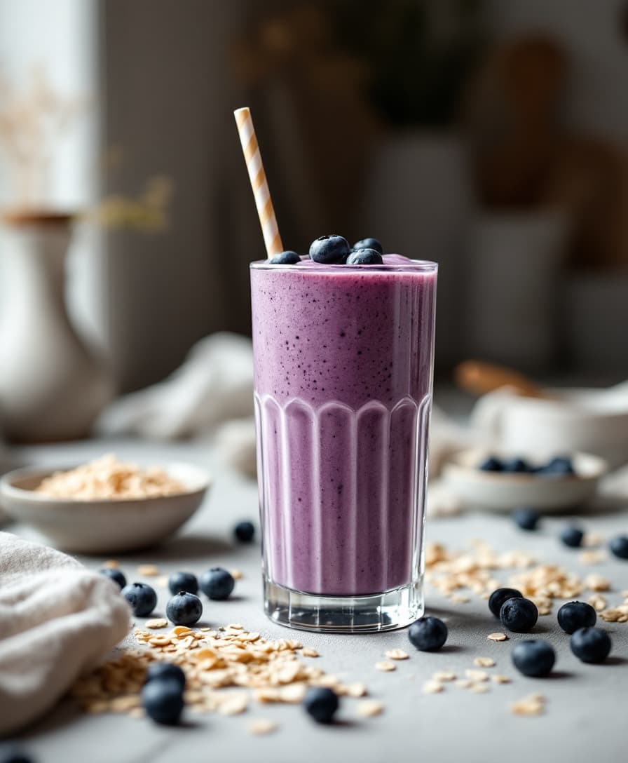 Foto: Blåbärs- och havreshake