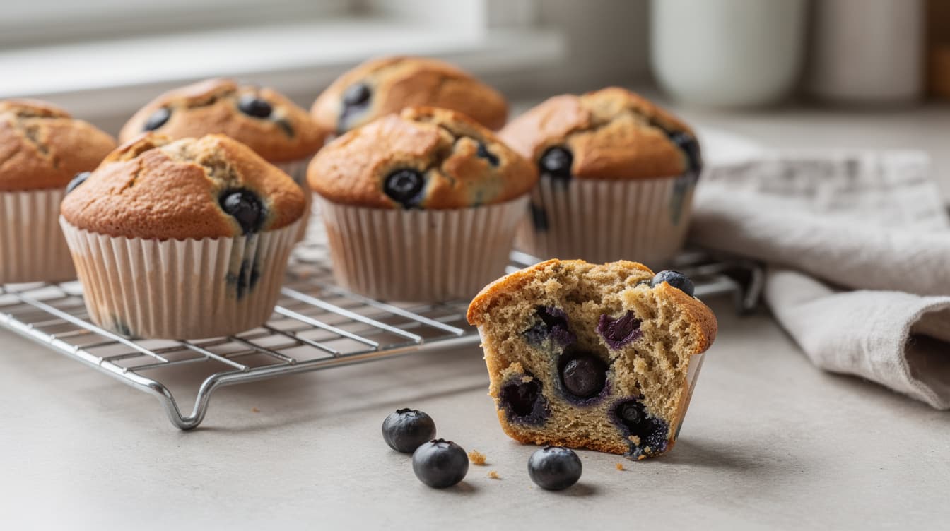 Foto: Blåbärs-proteinmuffins