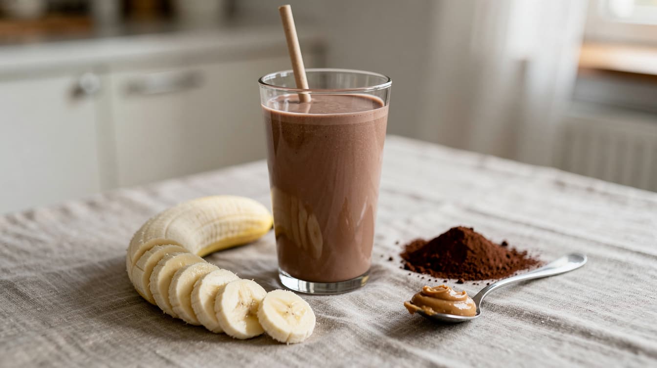 Foto: Chokladproteinshake med banan