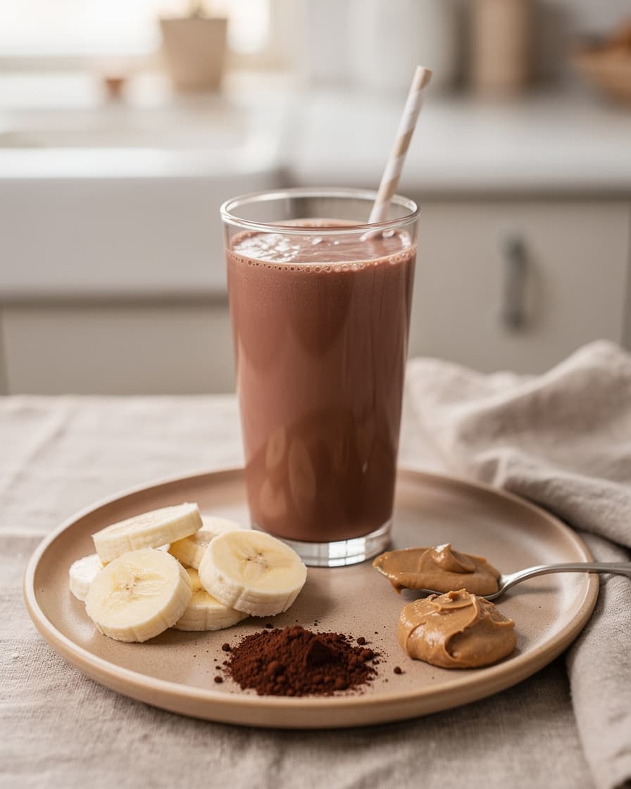 Foto: Chokladproteinshake med banan