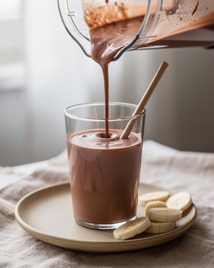 Steg 3: Häll upp i ett högt glas och servera direkt, gärna med ett sugrör.