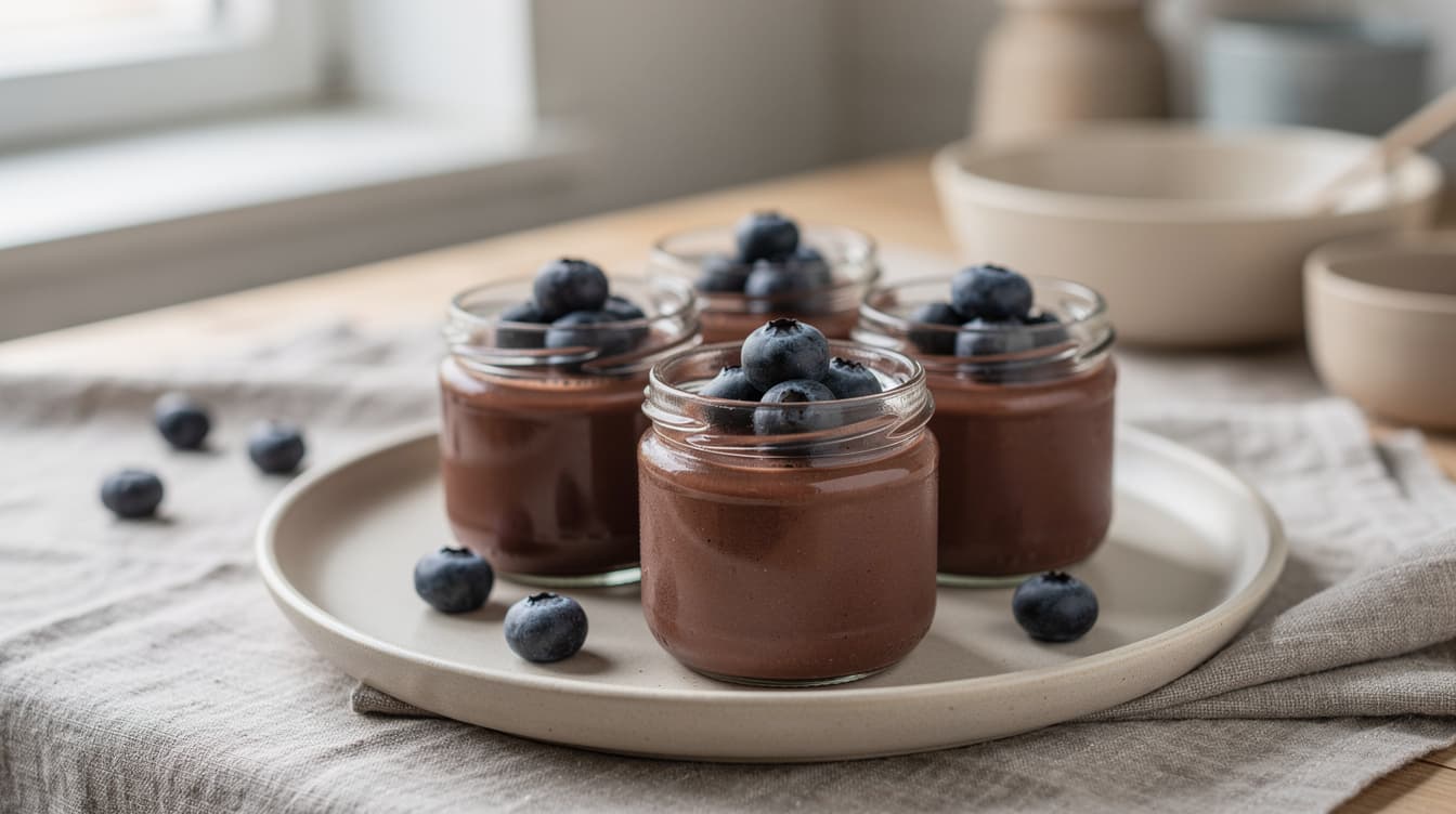 Foto: Chokladpudding med tofu och kakao