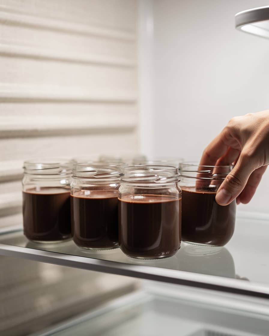 Steg 4: Fördela puddingen i portionsglas och ställ i kylen minst 2 timmar tills den stelnat.
