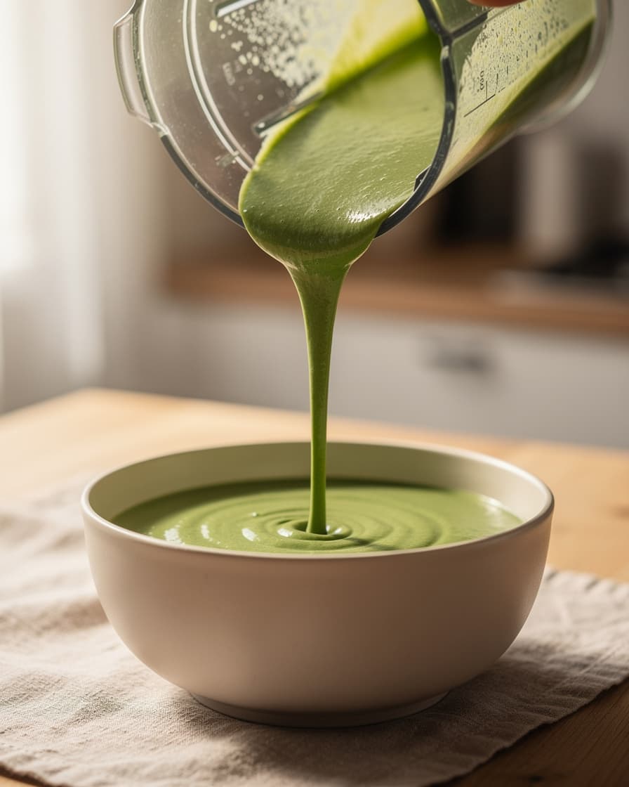 Steg 3: Häll upp den gröna smoothien i en skål.