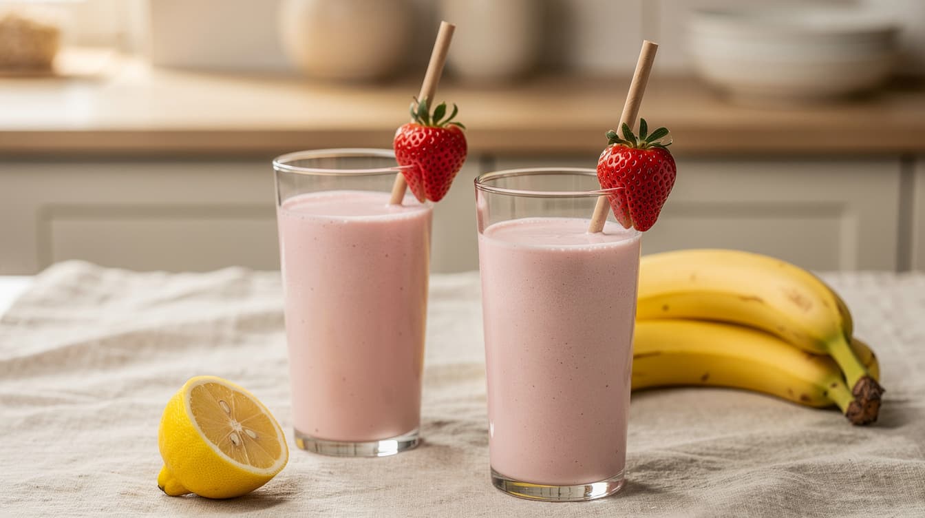 Foto: Jordgubbs- och citronshake