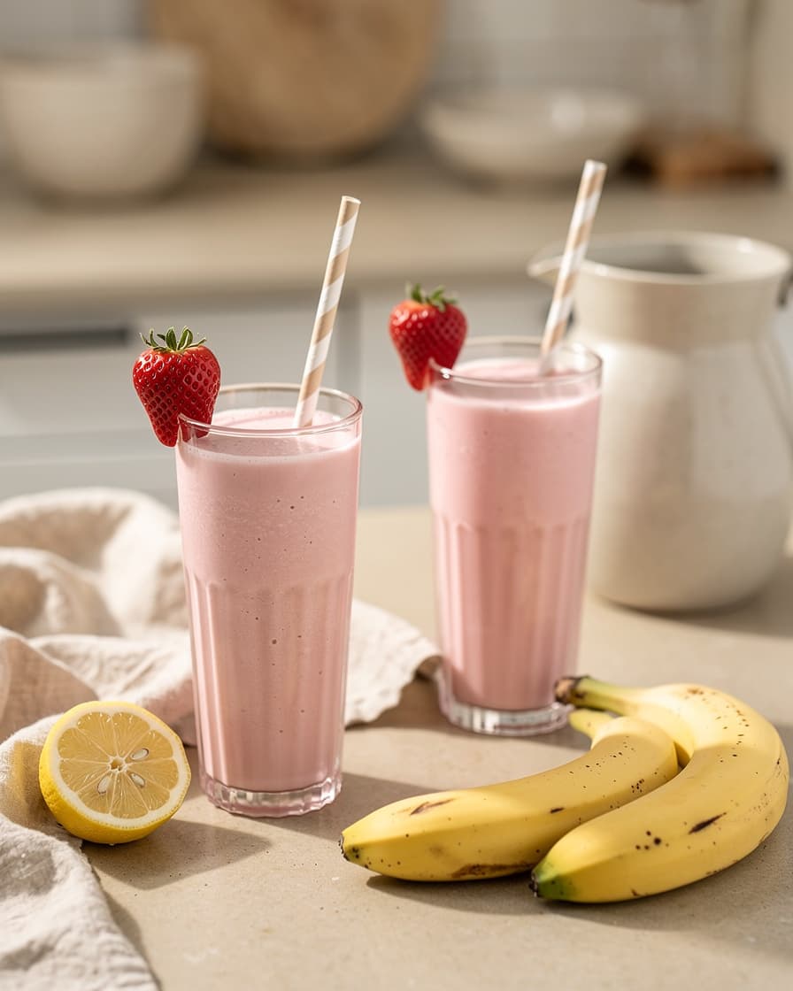 Foto: Jordgubbs- och citronshake