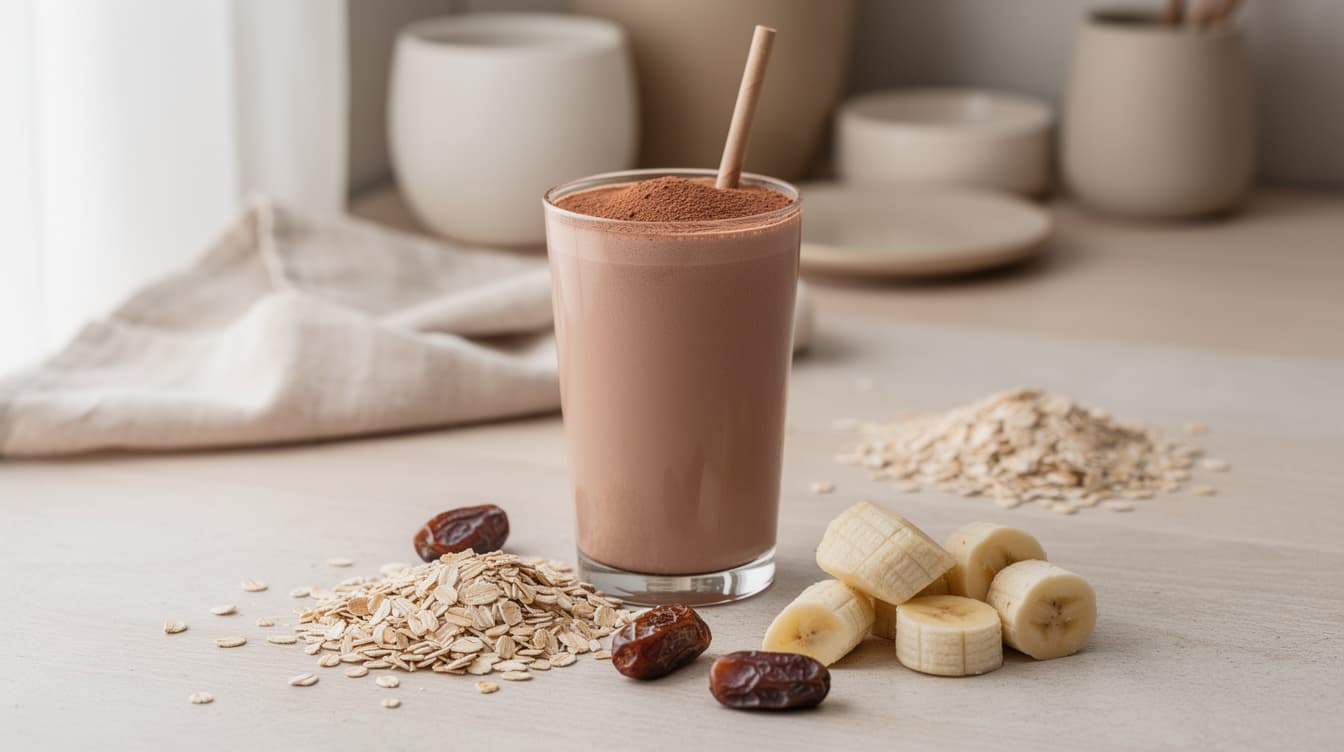 Foto: Kaffefri kakaoshake med havre