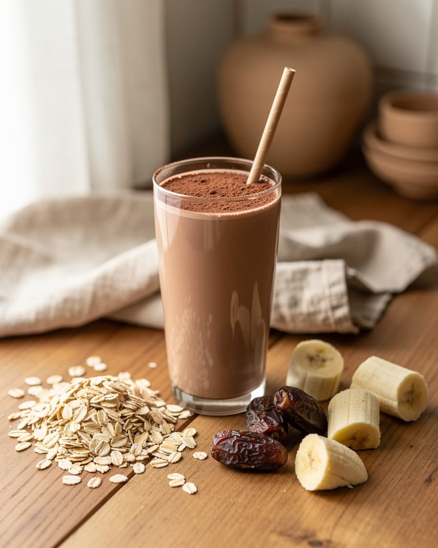 Foto: Kaffefri kakaoshake med havre