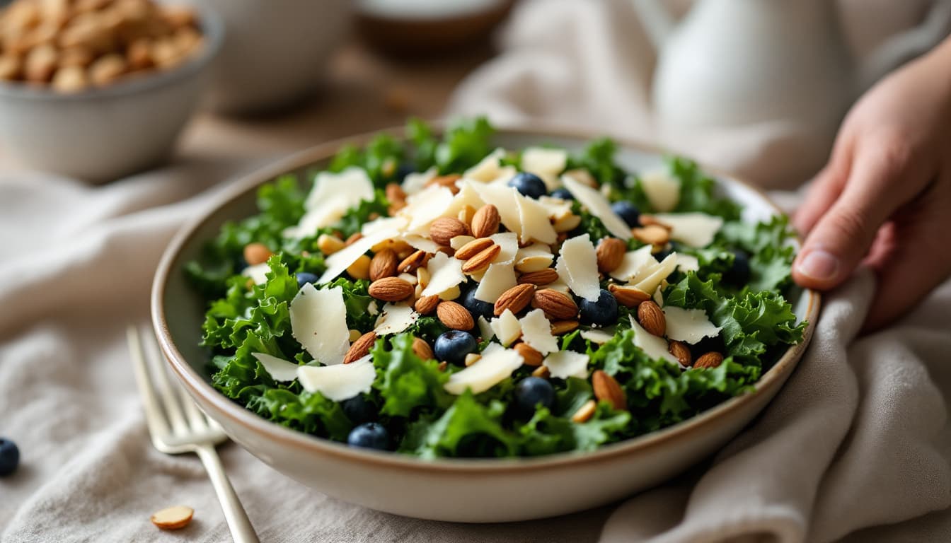 Foto: Kale crunch-sallad med parmesan