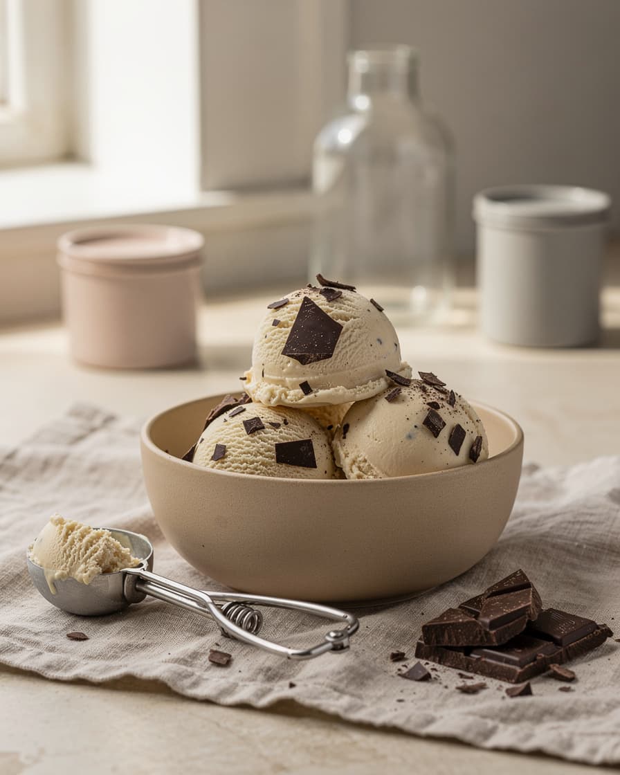 Foto: Kesoglass med jordnötssmör och mörk choklad