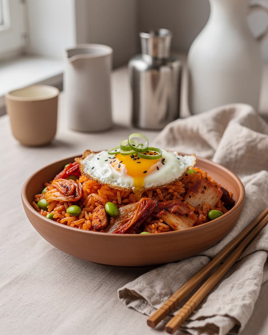 Foto: Kimchistekt ris med ägg