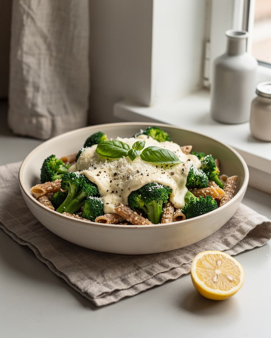 Foto: Krämig kesopasta med broccoli