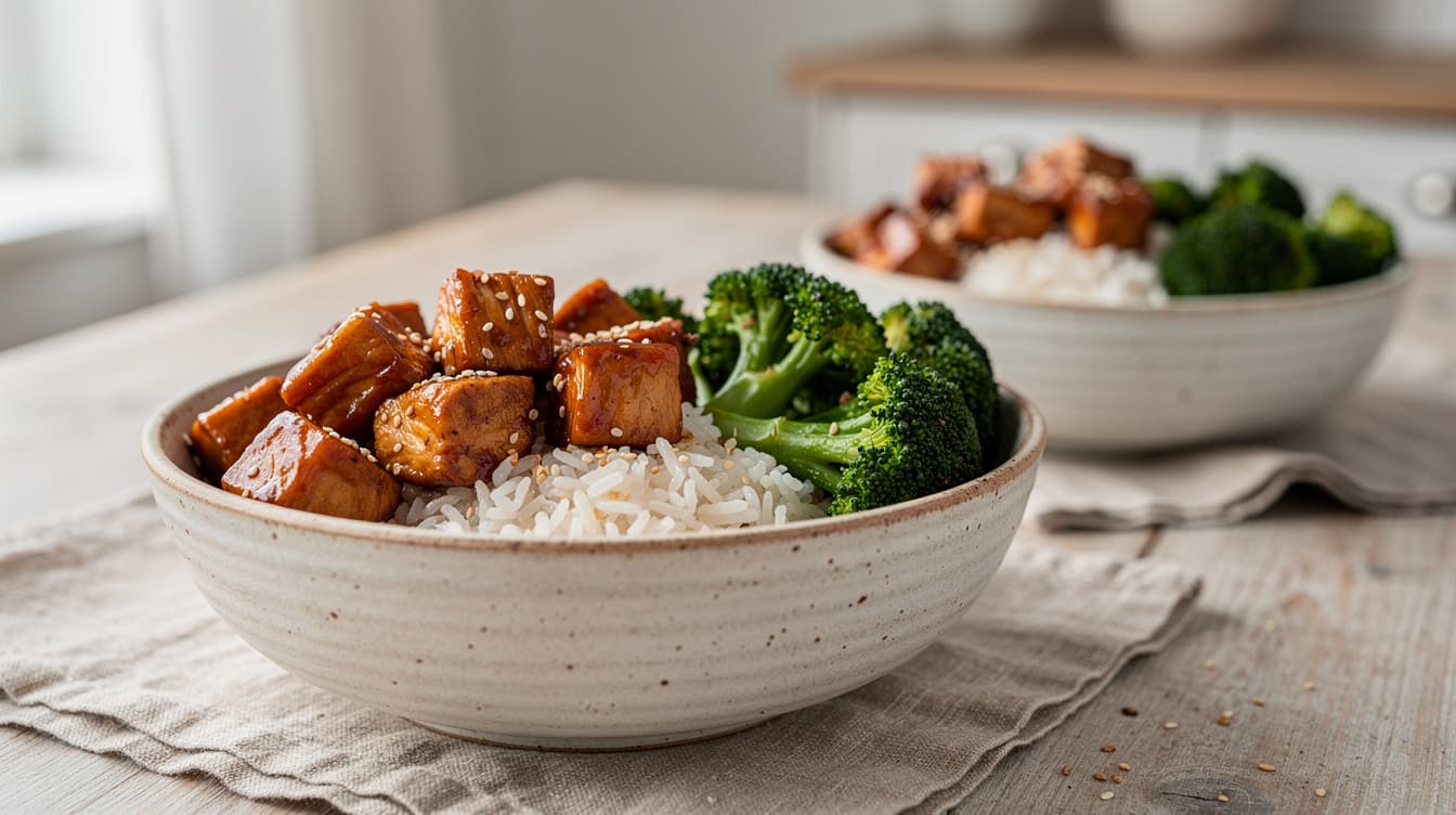 Foto: Kyckling-teriyakibowl med broccoli