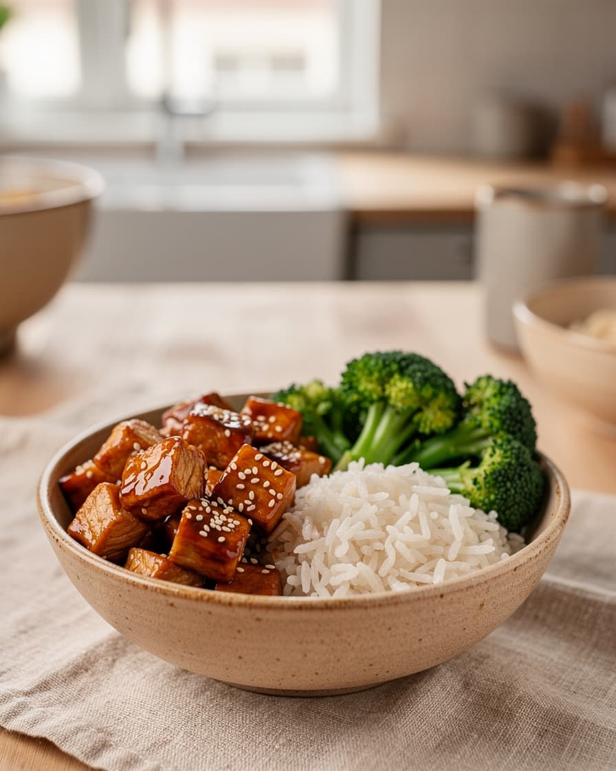 Foto: Kyckling-teriyakibowl med broccoli