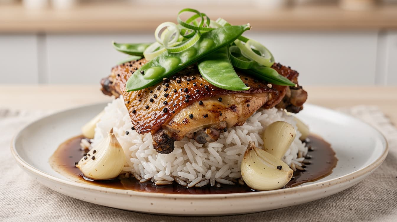 Foto: Kycklingadobo med ris