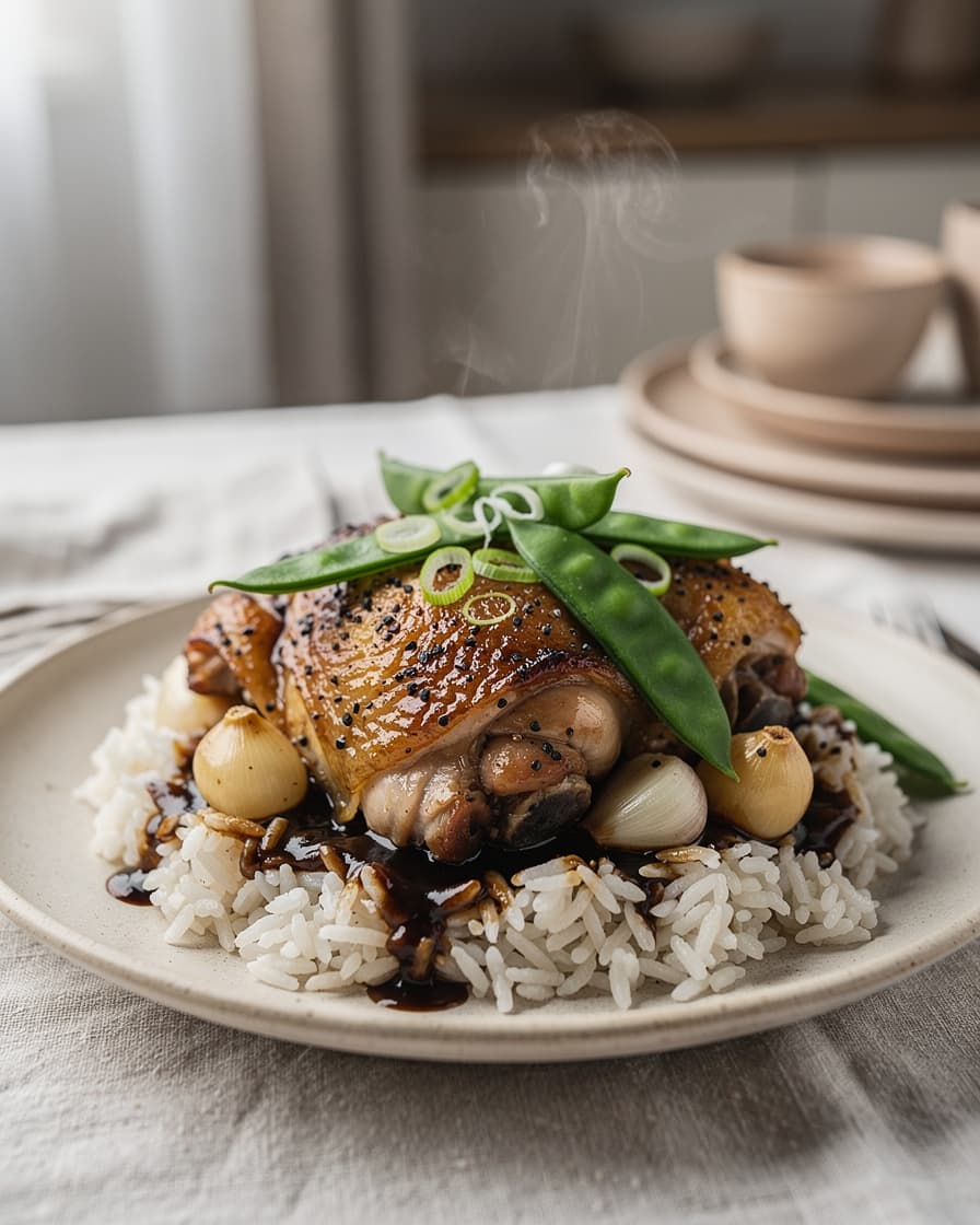 Foto: Kycklingadobo med ris