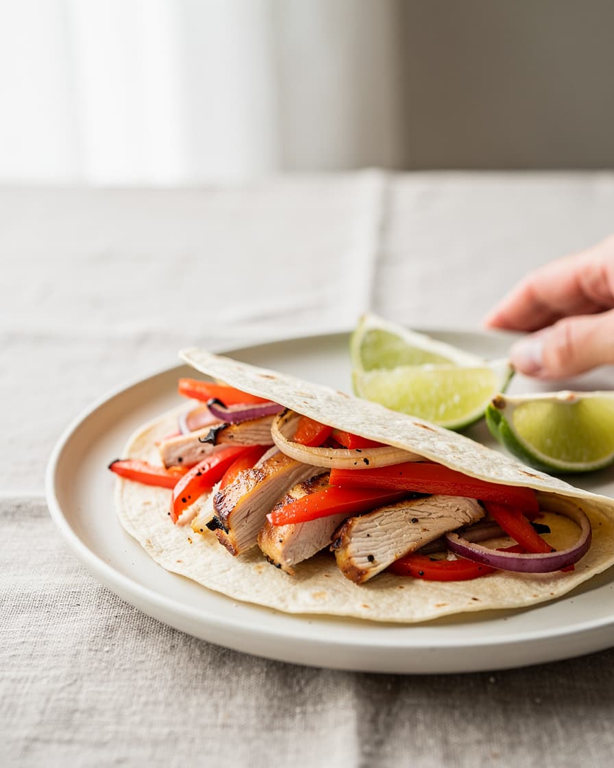 Steg 5: Pressa över lime och servera med tortillabröd.