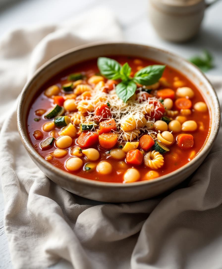 Foto: Minestrone med vita bönor och pasta