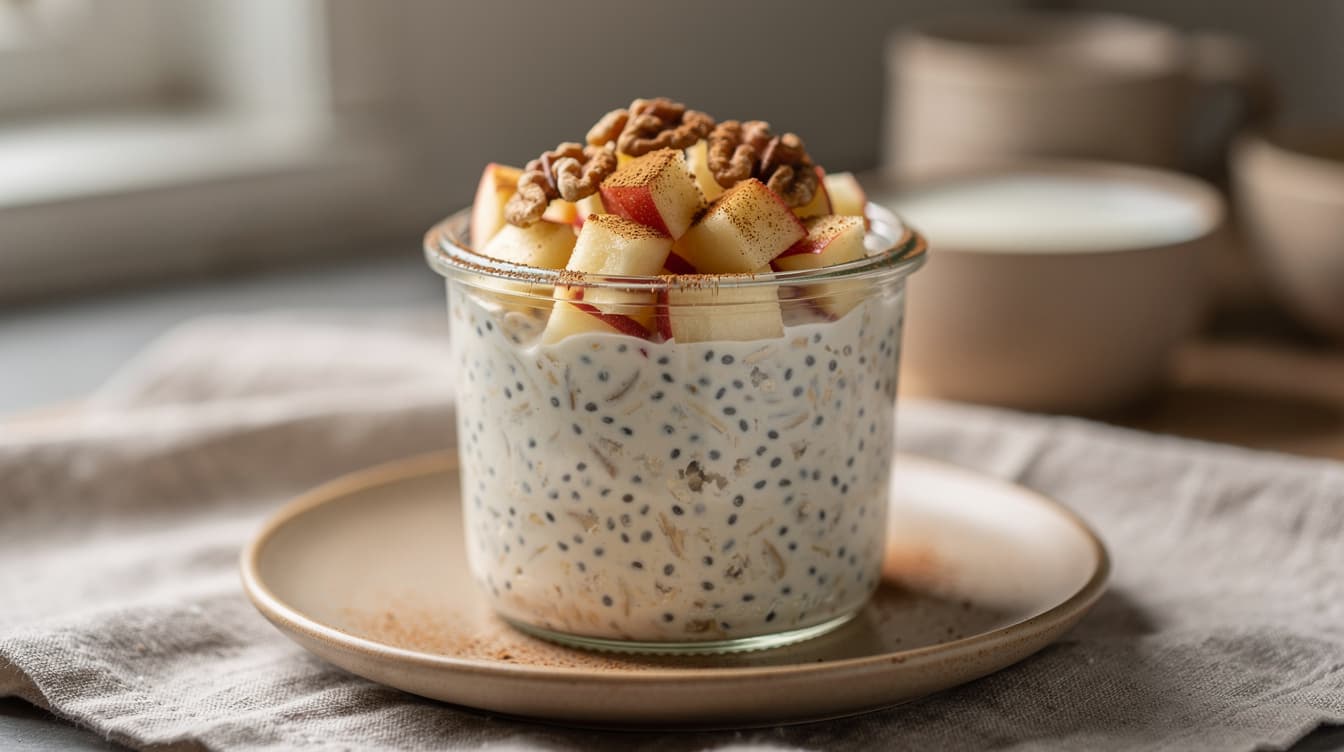 Foto: Overnight oats med havreyoghurt och äpple