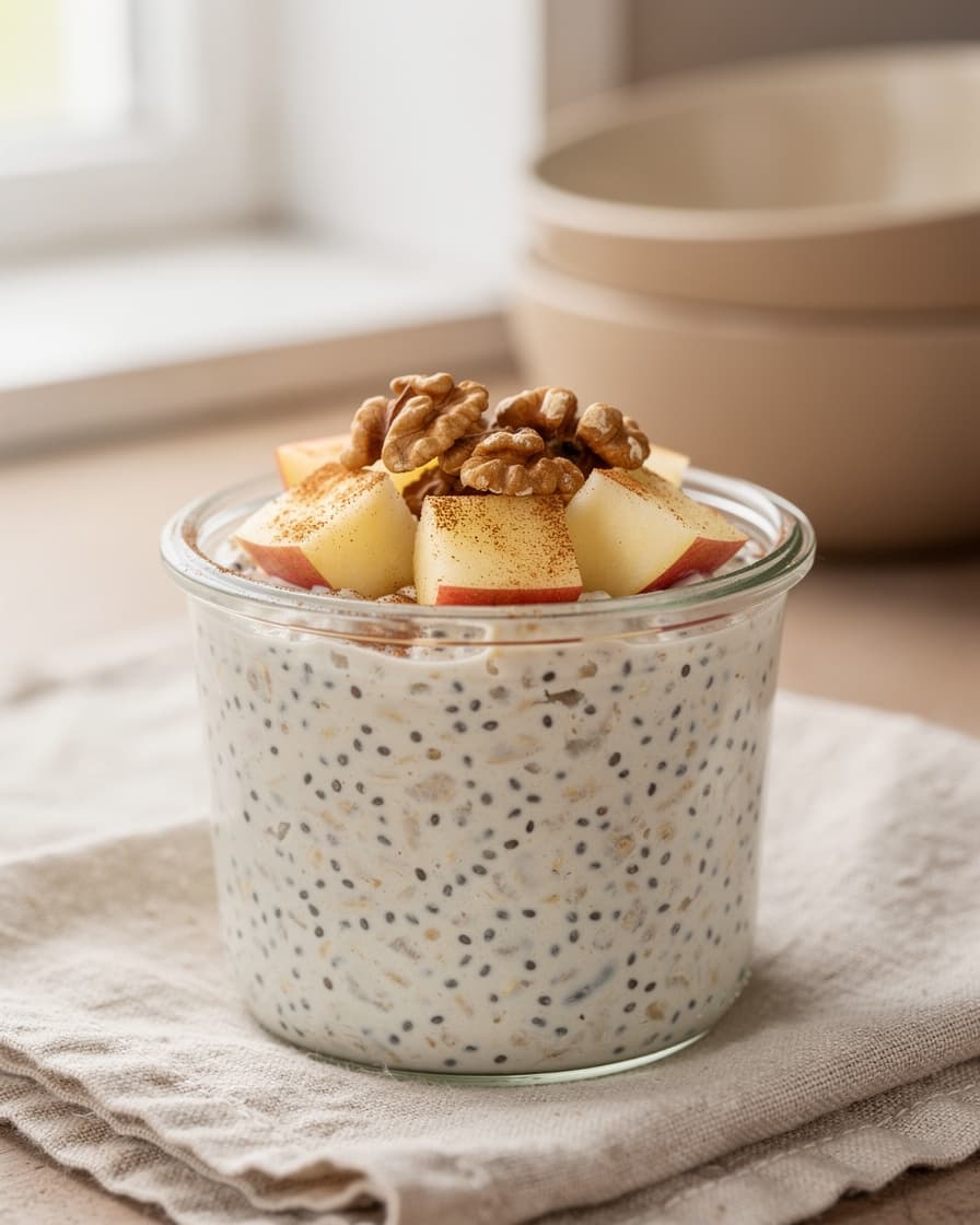 Foto: Overnight oats med havreyoghurt och äpple