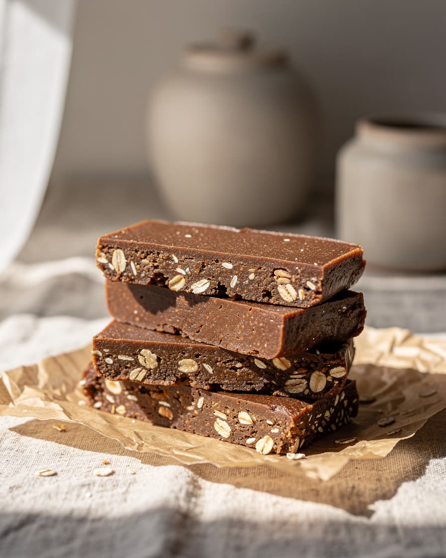 Foto: Proteinbars med dadlar och jordnötssmör