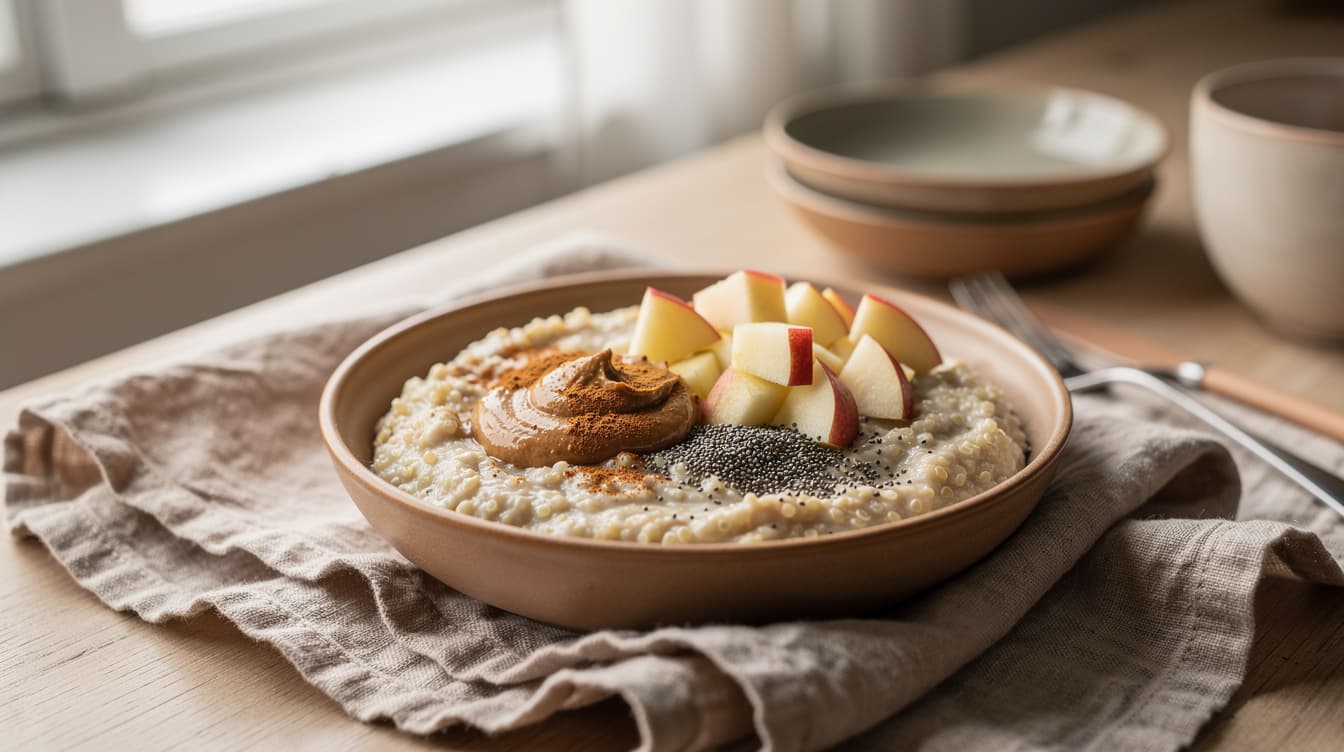 Foto: Quinoagröt med äpple och kanel