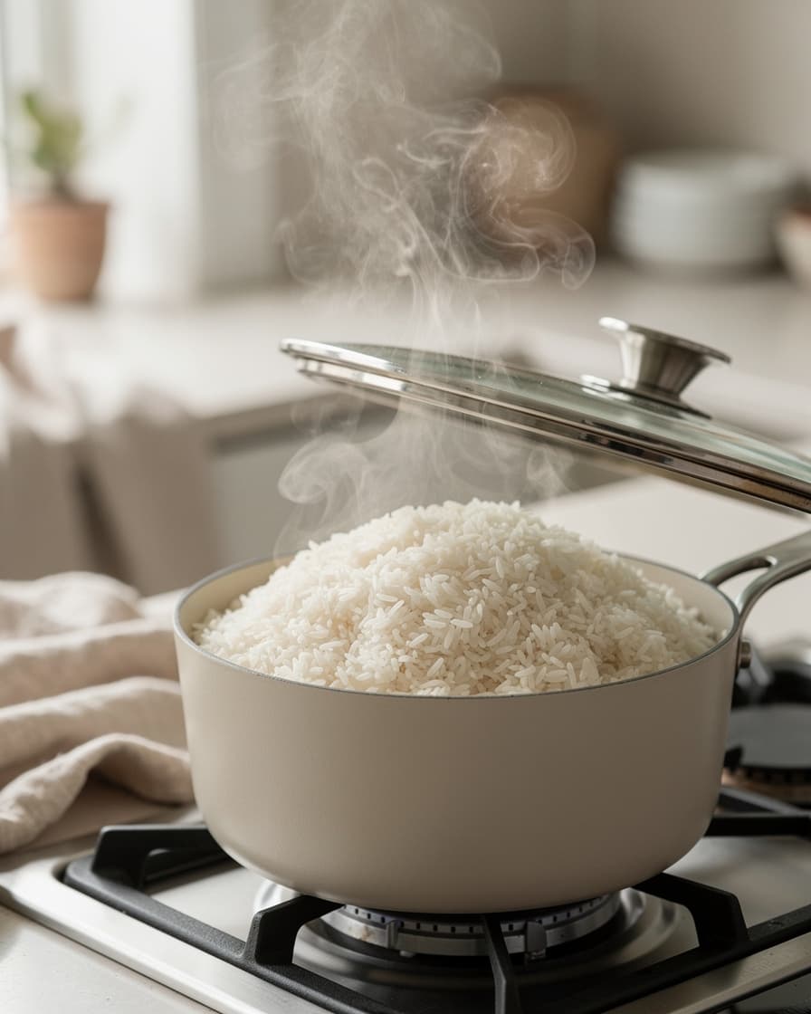 Steg 1: Koka riset enligt anvisningen på förpackningen.