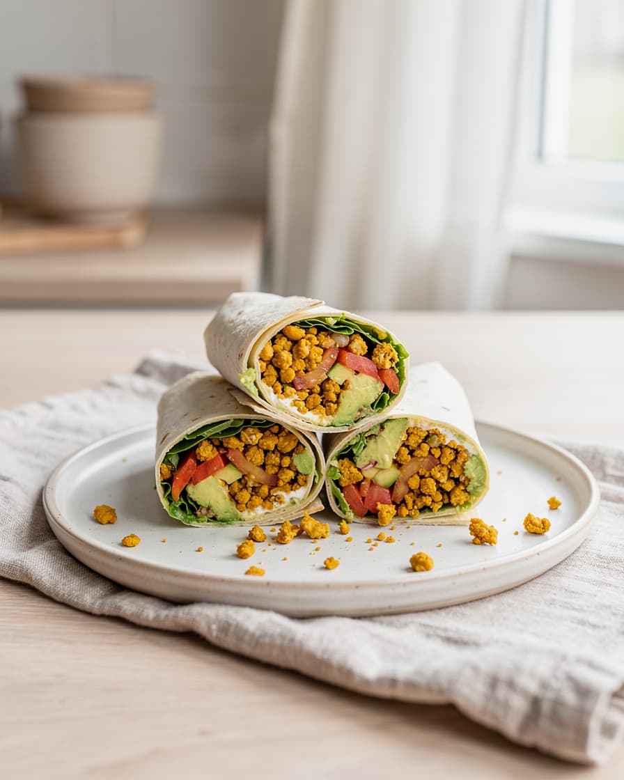 Foto: Sojafärswraps med avokado och limekräm