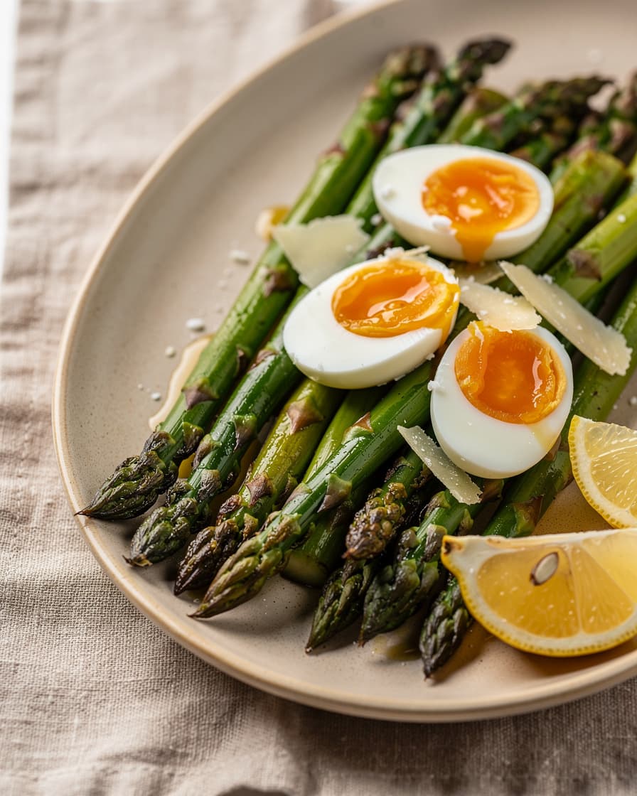 Foto: Sparris med ägg och parmesan