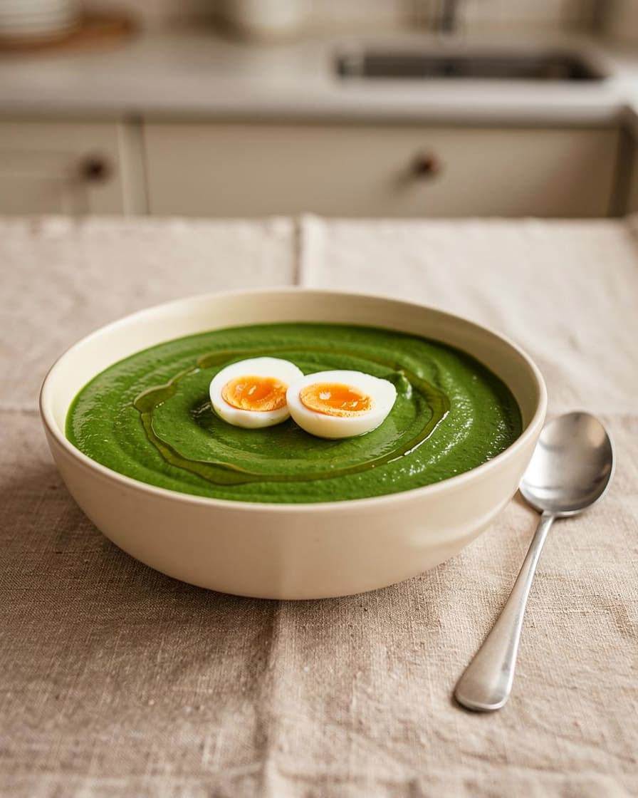 Foto: Spenatsoppa med ägg