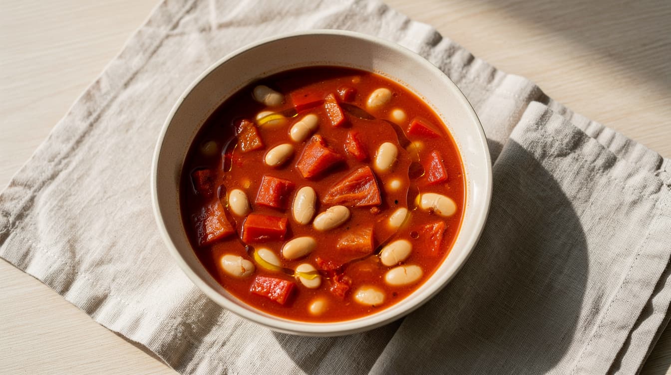 Foto: Tomatsoppa med vita bönor