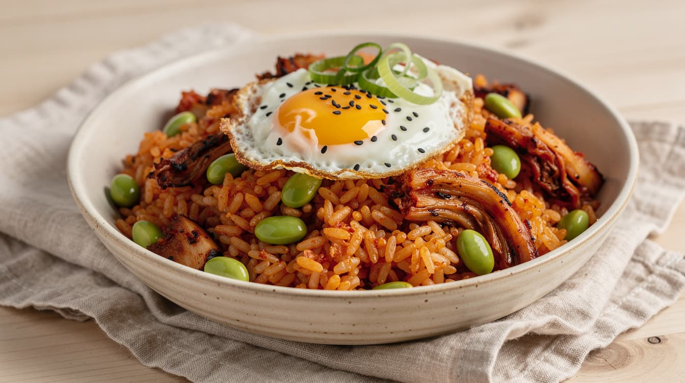 Foto: Kimchistekt ris med ägg